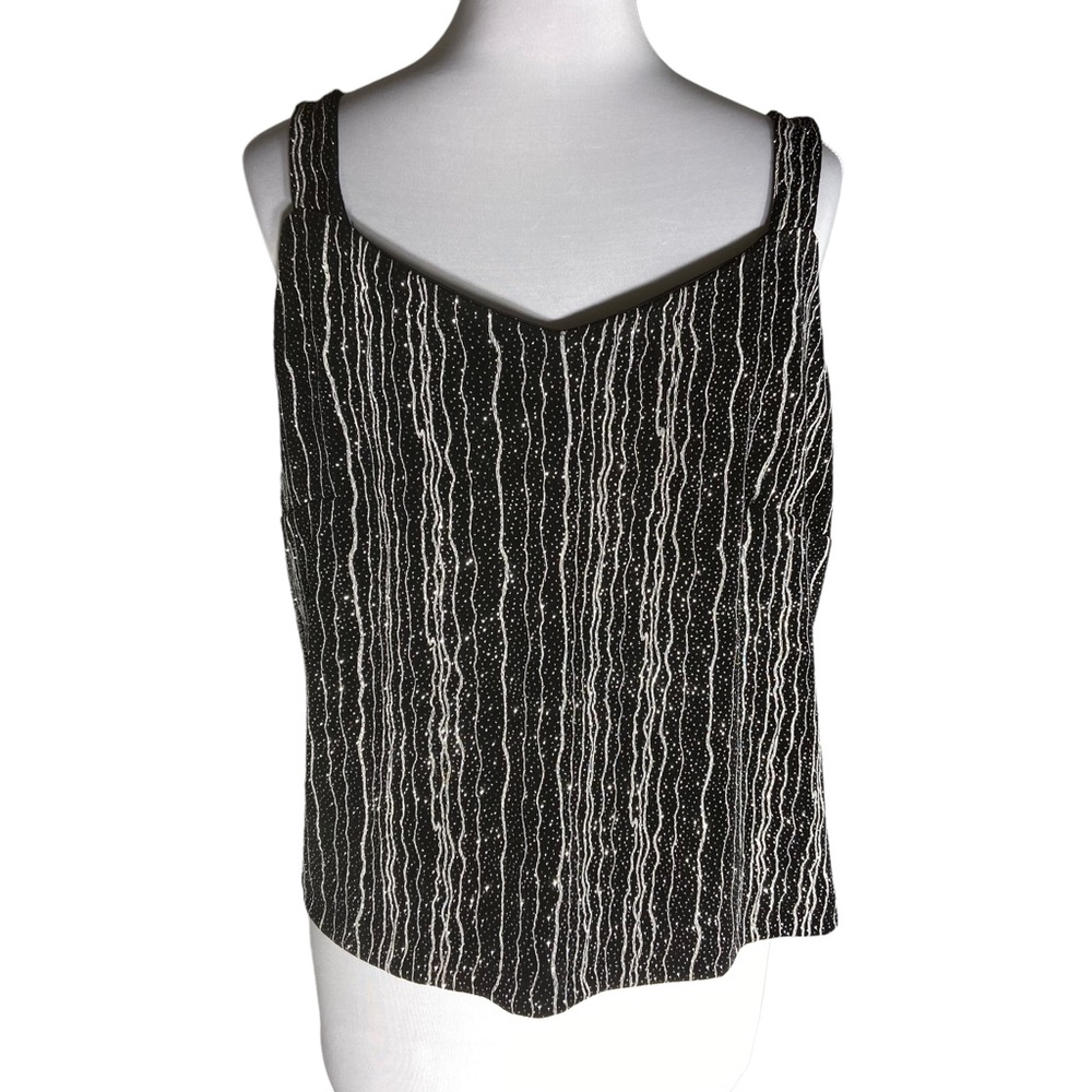 Xscape for Women Sparkle Detail Tank Top Size 1X